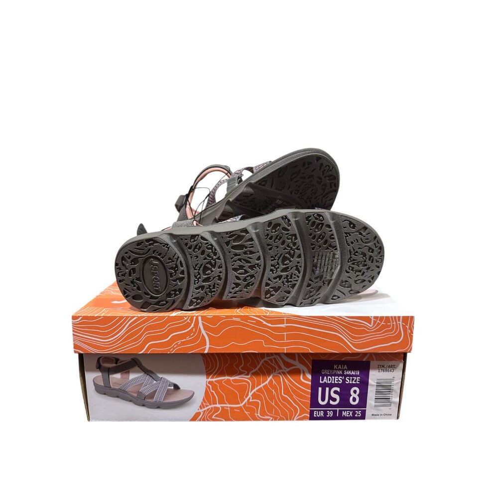 Jsport Women's Kaia Strap Sandal Charcoal Rose Size 8 - Picture 6 of 6